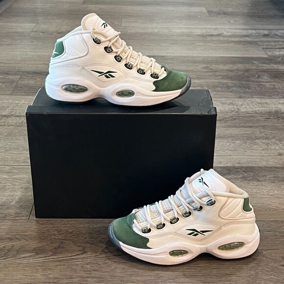 Reebok Allen Iverson Question Mid Michigan State Sneakers - Kids Size 4.5 - Picture 1 of 8
